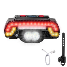 Luzes de Bicicleta Usb Dianteiras e Traseiras Luzes Traseiras de Bicicleta Recarregáveis Luzes de Freio de Bicicleta de Aviso de Segurança
