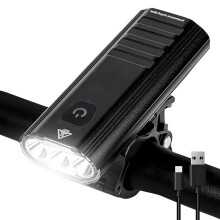 USB Rechargeable Bike Front Light Flashlight 5200Mah Cycling Lamp Lantern Bicycle Accessories MTB LED Bike Headlight(Black)