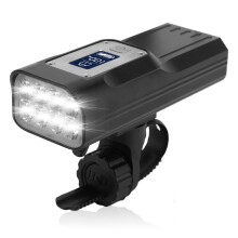 Bike Lights,Super Bright Mountain Bike Lights with Battery, Illumination Display,Rechargeable Bike Light with Taillight for Night Riding(Black)