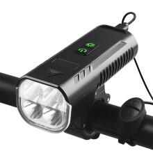 Bike Front Light with Horn 1000 Lumens USB Reable Bicycle Headlight Waterproof Cycling Night Riding Light 8 Modes(Black)