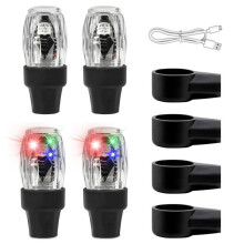 Chronus 4Pack Tie Valve Light LED Colorful Wheel Lights Waterproof Flash Light Tire Valve Stem Caps Motion Sensors Gas Nozzle for Car Truck Bike