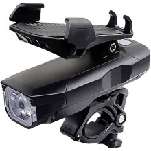 Bike Light, Waterproof USB Rechargeable, Bicycle Headlight Cycling Lamp LED Flashlight(Black)