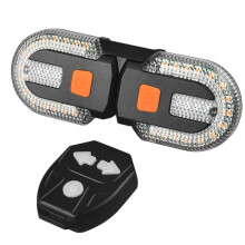 Bike Turn Signals, Rechargeable LED Rear Bike Light, IPX44 Waterproof Bike Safety Light for Night(Black)