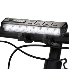 USB Rechargeable Bicycle Light, Super Bright Bike Lights for Night Riding, Bike Headlight with Power Bank Function and 4 Light Modes(Black)