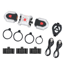 Luzes de Volta de Bicicleta Recarregável Led Luzes Traseiras Lâmpadas de Advertência Da Bicicleta com Controle Remoto para a Noite Preto