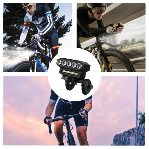 Super Bright LED biike Light | Waterproof Light Set with Quick-Release, USB Rechargeable Headlight(Black) 2