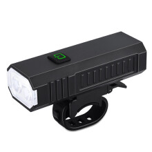 LED Mountain Bike Headlight with Power Bank Function, High Brightness Bike Light(Black)