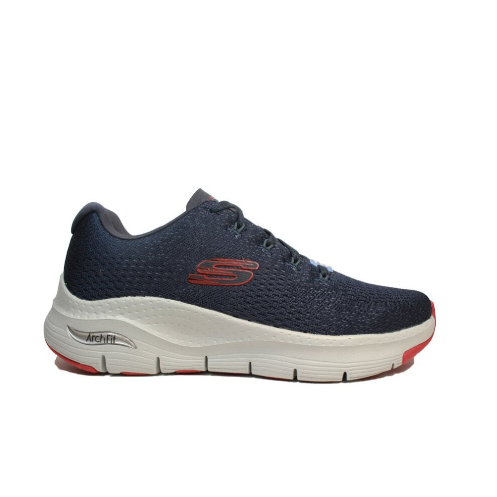 (6.5 (Adults')) Arch Fit - Takar | Navy/Red | Mens Arch Support Trainers