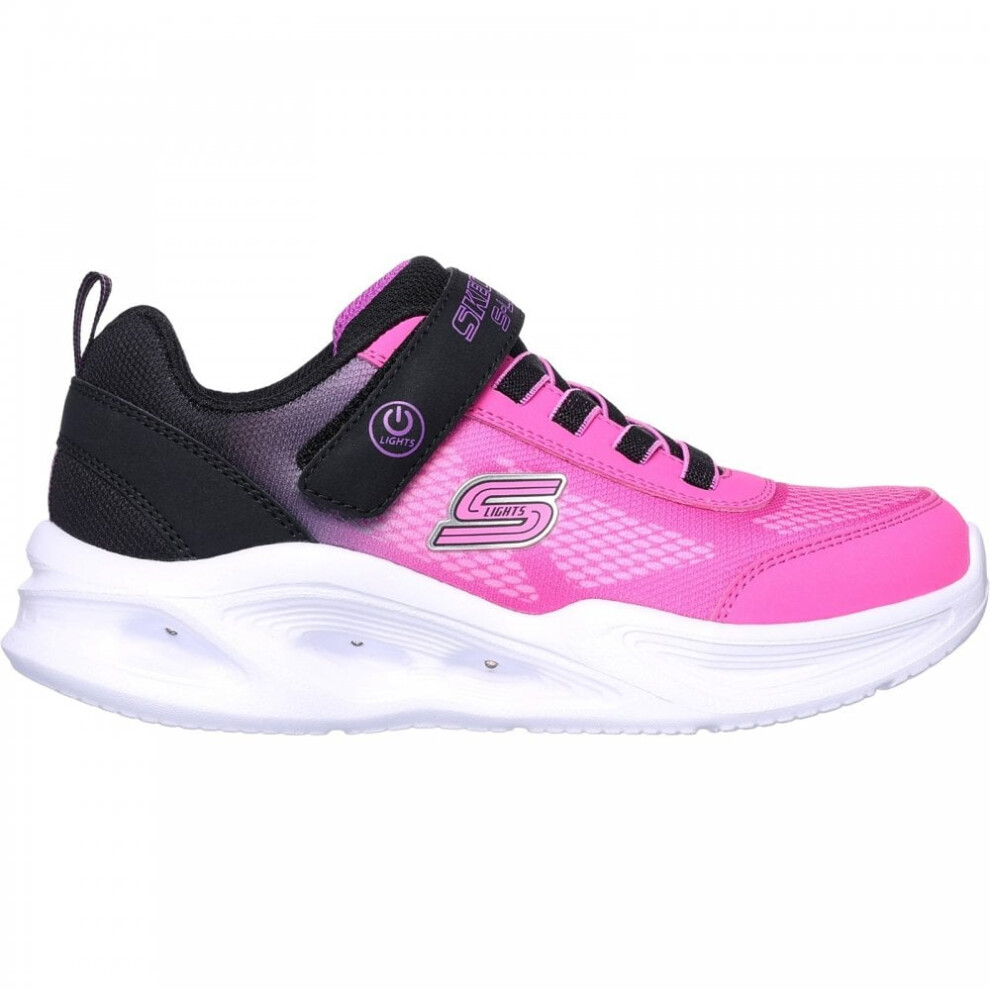 (1.5 (Children's)) S-Lights: Sola Glow - Ombre Deluxe | Black/Hot Pink | Children's Multi-colour lights Trainers