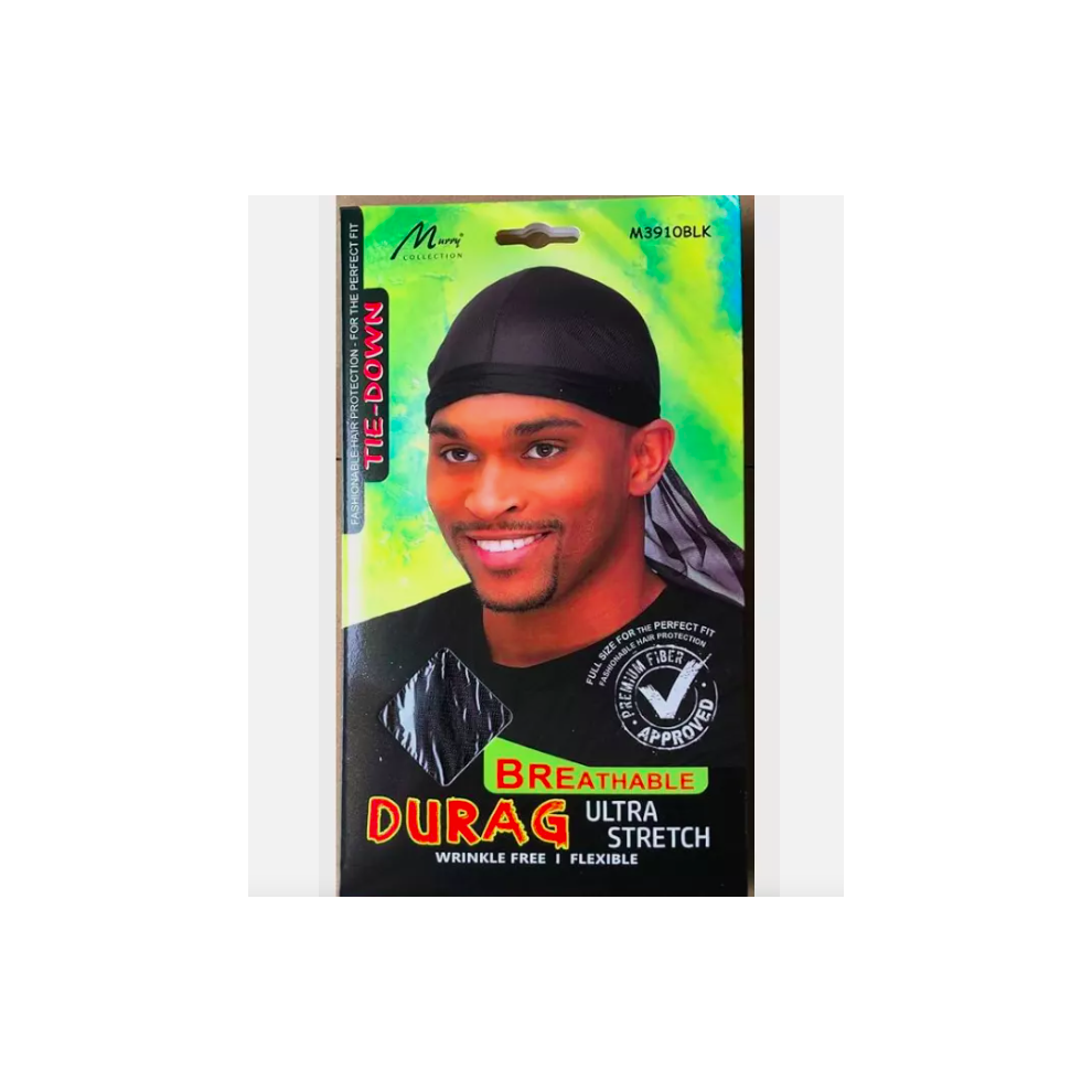 Magic And Murry Collection (Murry Durag M3910blk Ultra Stretch ) Cap, Dome, Bonnet, Sleeping Cap Hair Net, Wrap