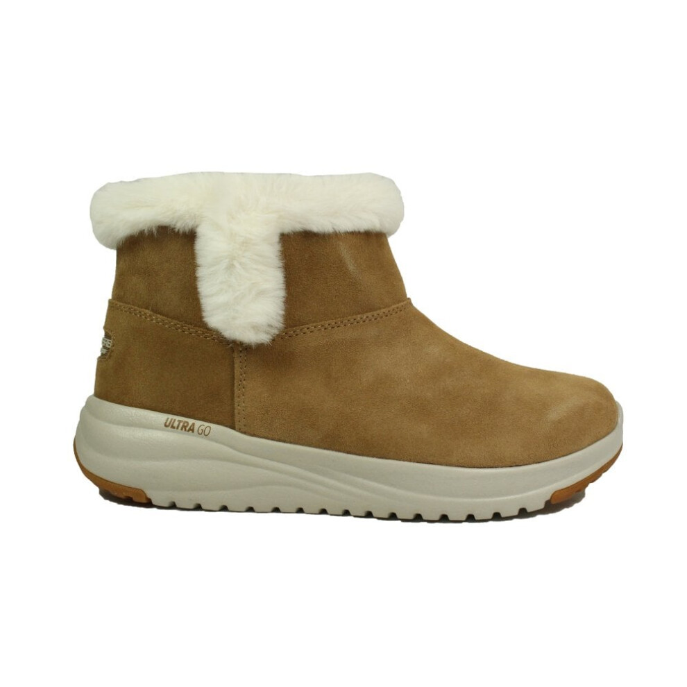 (8 (Adults')) On-the-GO Stellar - Cozy Step | Tan Suede | Women's Warm Ankle Boots