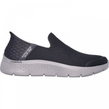 (8 (Adults')) Slip-ins: GO WALK FLEX- No Hands | Dark Grey | Men's Lightweight Slip-on Trainer Shoes