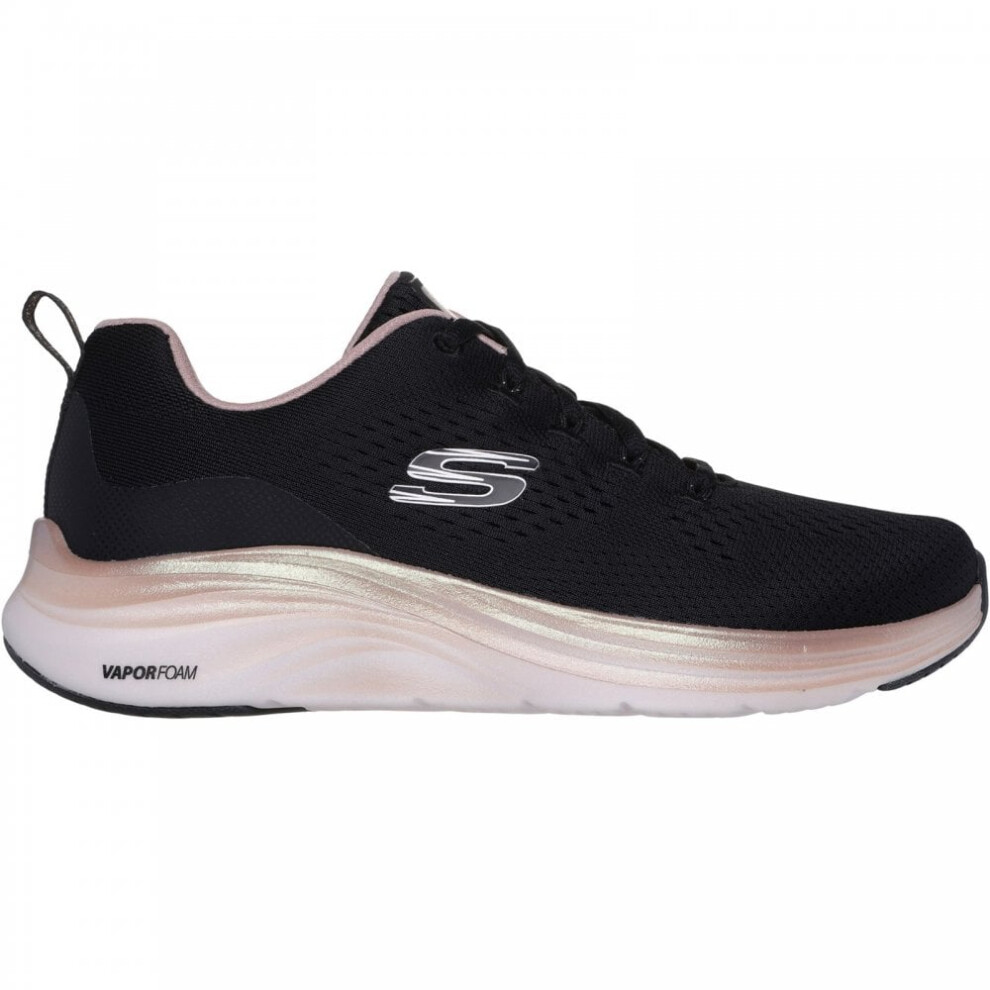 (3 (Adults')) Vapor Foam - Midnight Glimmer | Black/Rose Gold | Womens Lace Up Trainers