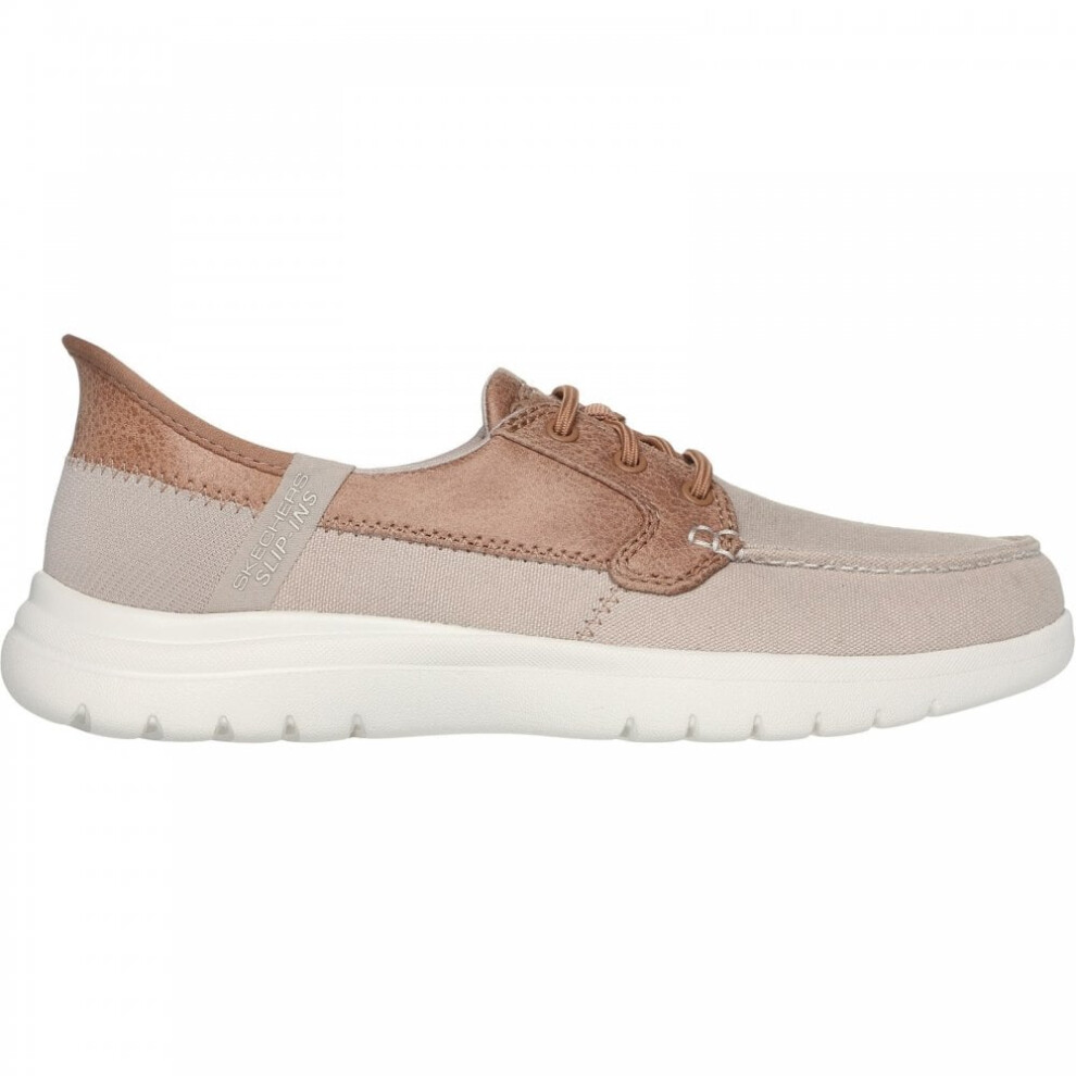 Skechers (5 (Adults')) On-The-Go Flex - Palmilla | Taupe | Womens Slip Ins Deck Shoes