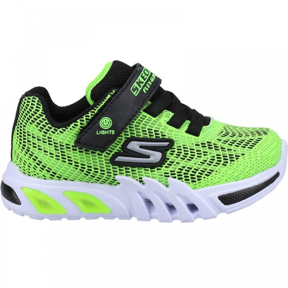 (4 (Children's)) Flex-Glow Elite - Vorlo | Lime/Black | Childrens Light Up Trainers