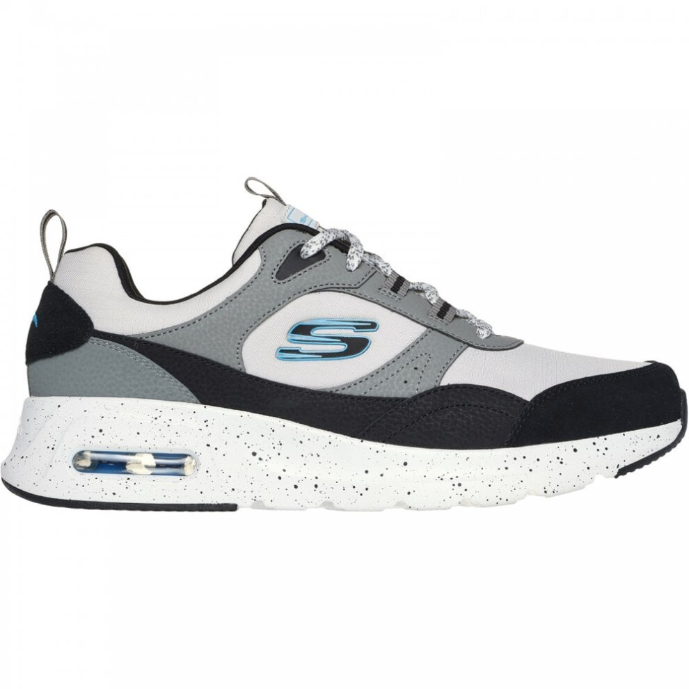(10 (Adults')) Skech-Air Court - Yatton | Grey/Multi | Mens Lace Up Trainers