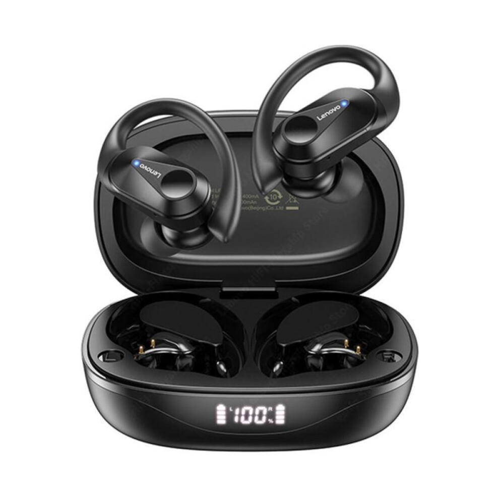 Lenovo (Black) Lp75 Bluetooth 5.3 Gaming Earphones Noise Cancelling Long Standby Earbuds With Mic Black