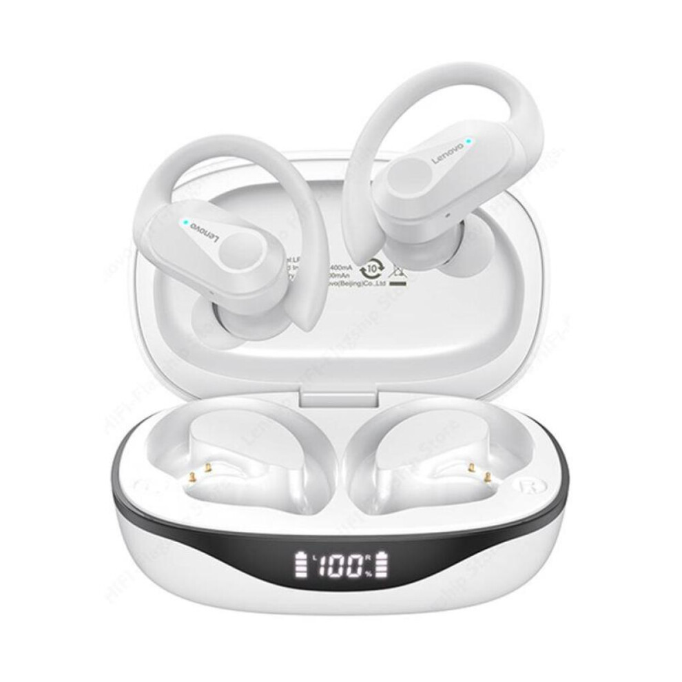 Lenovo (White) Lp75 Bluetooth 5.3 Gaming Earphones Noise Cancelling Long Standby Earbuds With Mic White