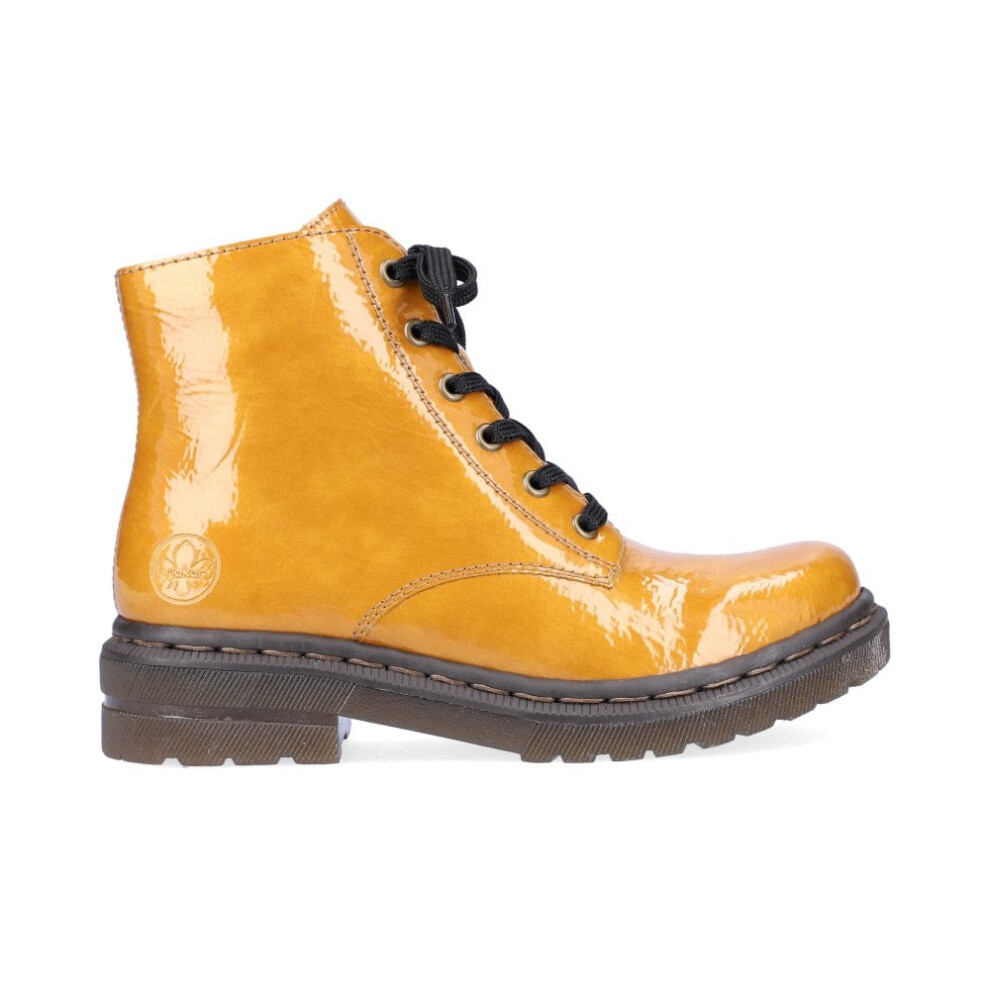 (8 (Adults')) 78240-68 | Paris | Mustard Patent | Women's Ankle Boots