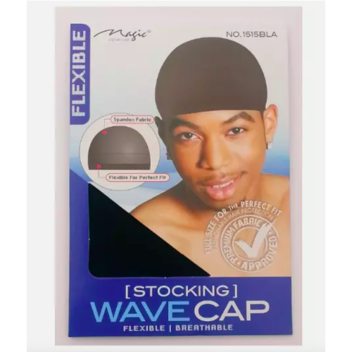 (MAGIC 1515BLACK) CAP, Dome, Bonnet, Sleeping Cap Hair Net, Wrap