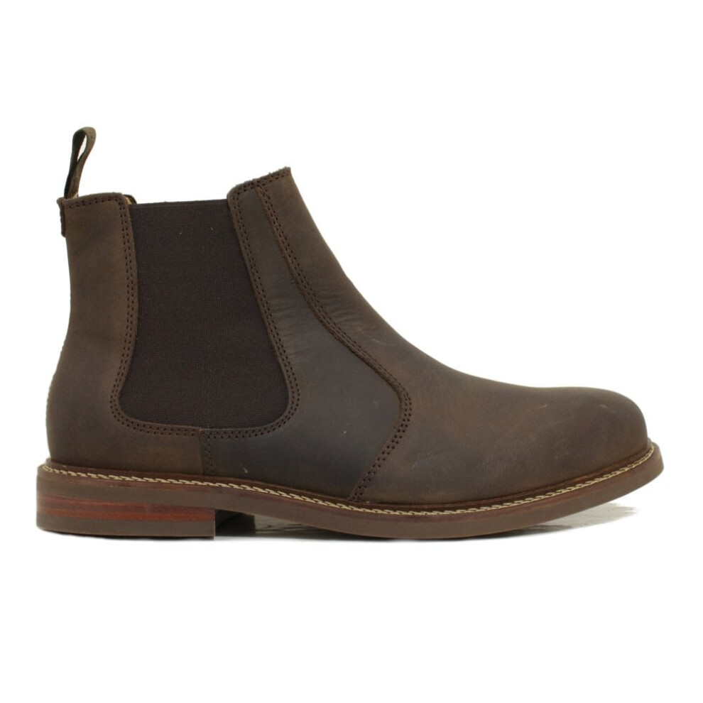 (10 (Adults')) Davy | Brown Oiled Nubuck | Mens Chelsea Boots