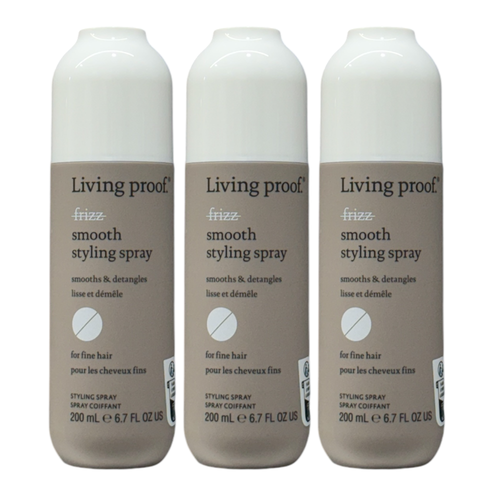 Living Proof No Frizz Smooth Styling Spray 6.7 Oz (Pack of 3)