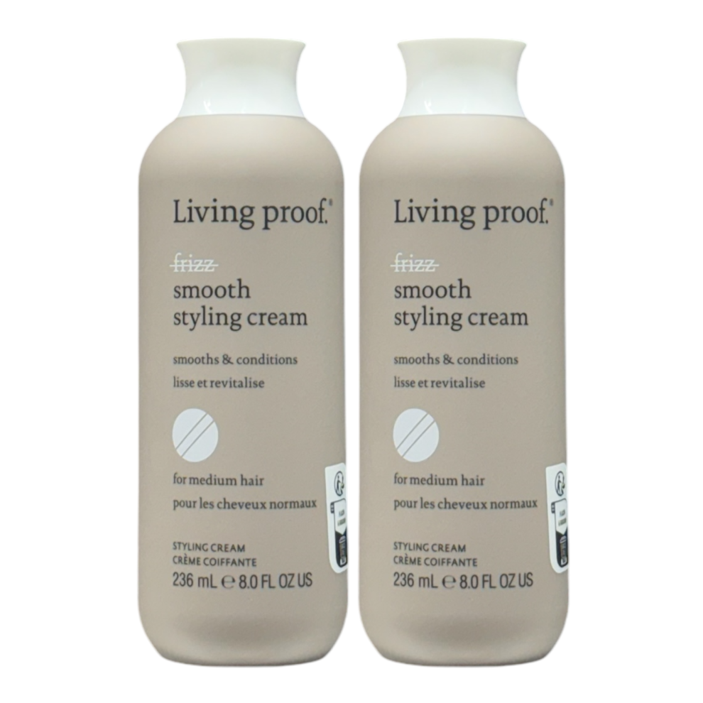 Living Proof No Frizz Smooth Styling Cream 8 Oz (Pack of 2)