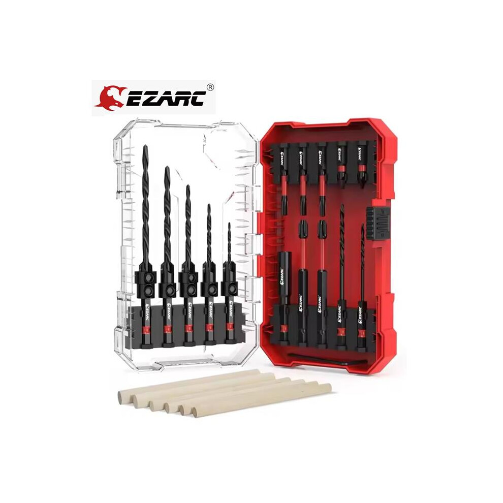 Ezarc 80331011 Countersink Drill Bits Set 24Pcs Tapered Drill Bits Storage Box 850047411419