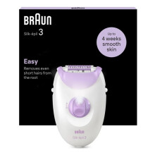 Draadloze elektrische epilator - BRAUN - SILK EPIL 3-000 - 2 snelheden - Paars