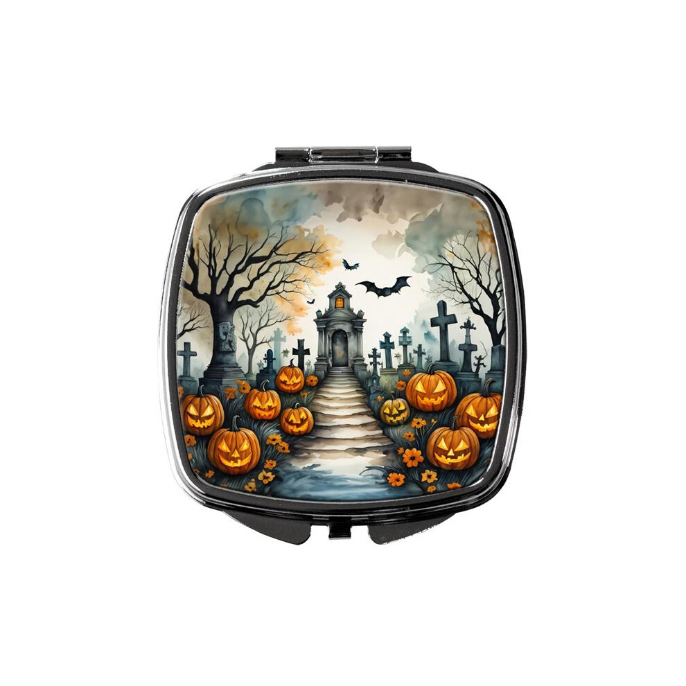 Carolines Treasures Dac2256scm 3 X 2.75 In. Marigold Spooky Halloween Compact Mirror