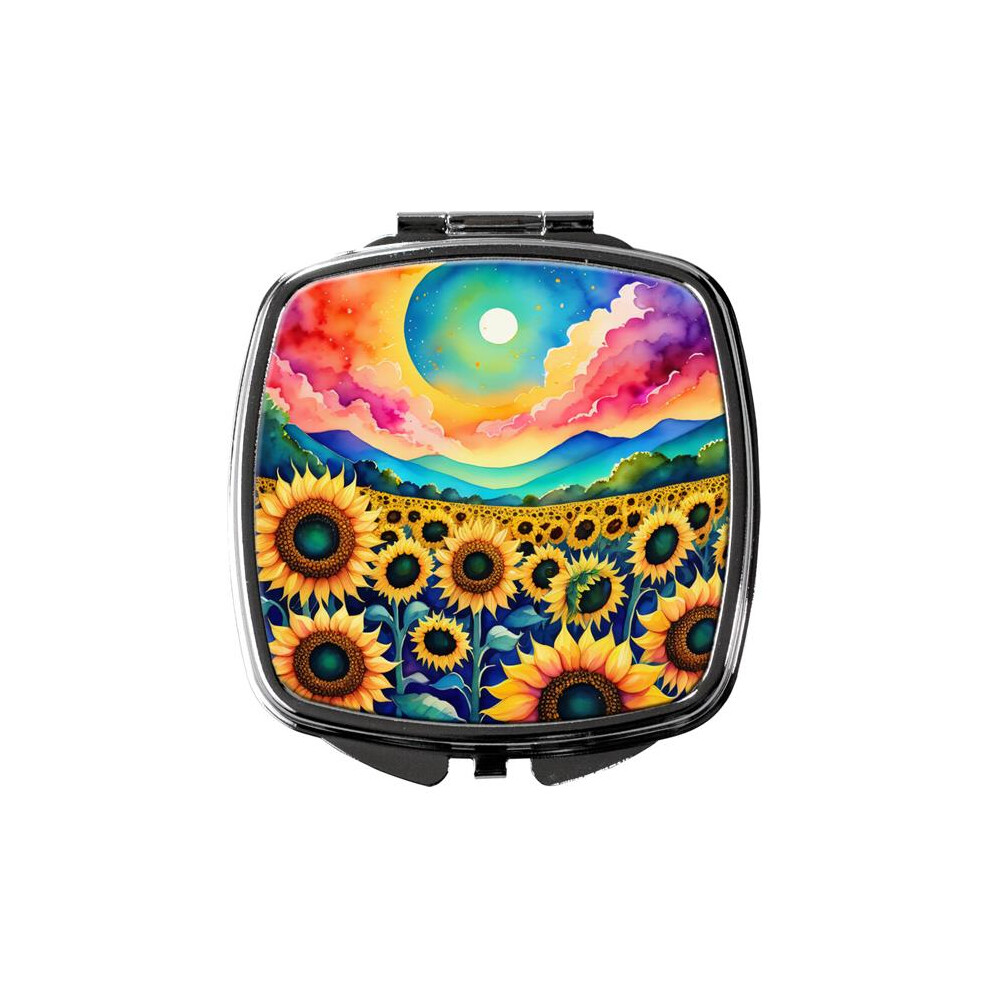 Carolines Treasures Dac1993scm 3 X 2.75 In. Colorful Sunflowers Compact Mirror