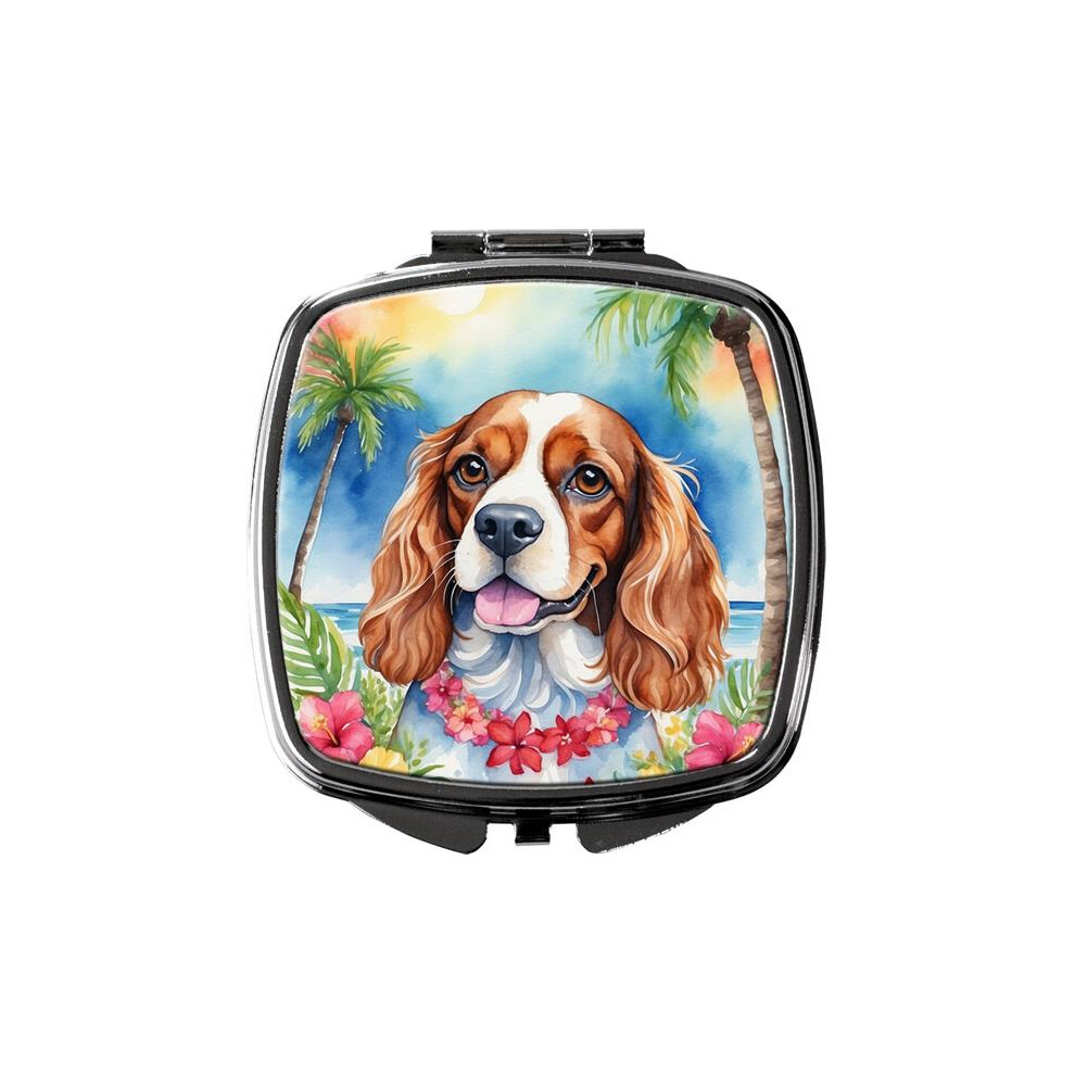 Carolines Treasures Dac6401scm 3 X 2.75 In. Cavalier Spaniel Luau Compact Mirror