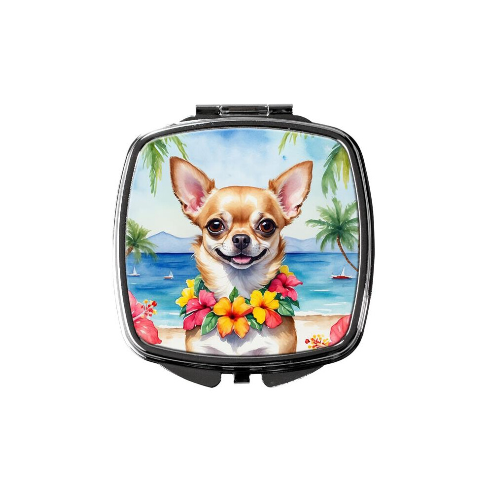 Carolines Treasures Dac6403scm 3 X 2.75 In. Chihuahua Luau Compact Mirror