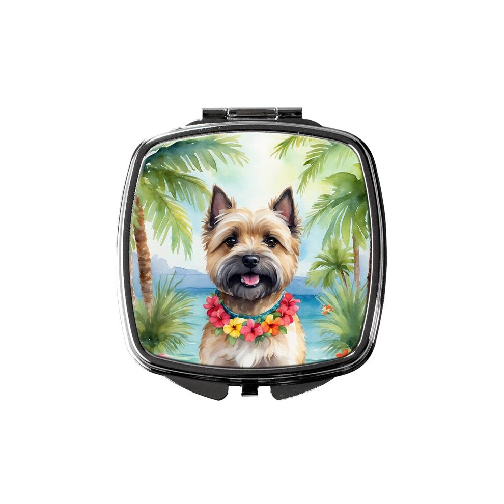 Carolines Treasures Dac6396scm 3 X 2.75 In. Cairn Terrier Luau Compact Mirror