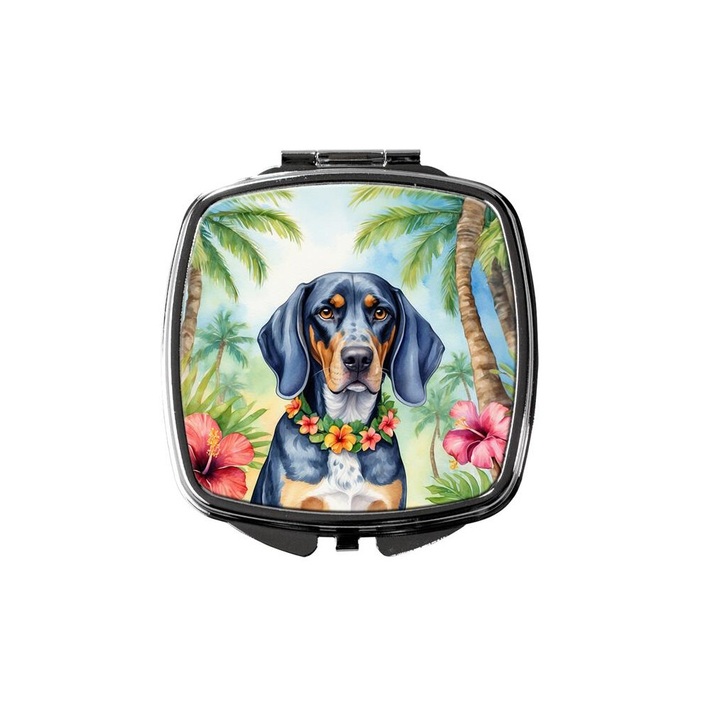 Carolines Treasures Dac6376scm 3 X 2.75 In. Bluetick Coonhound Luau Compact Mirror