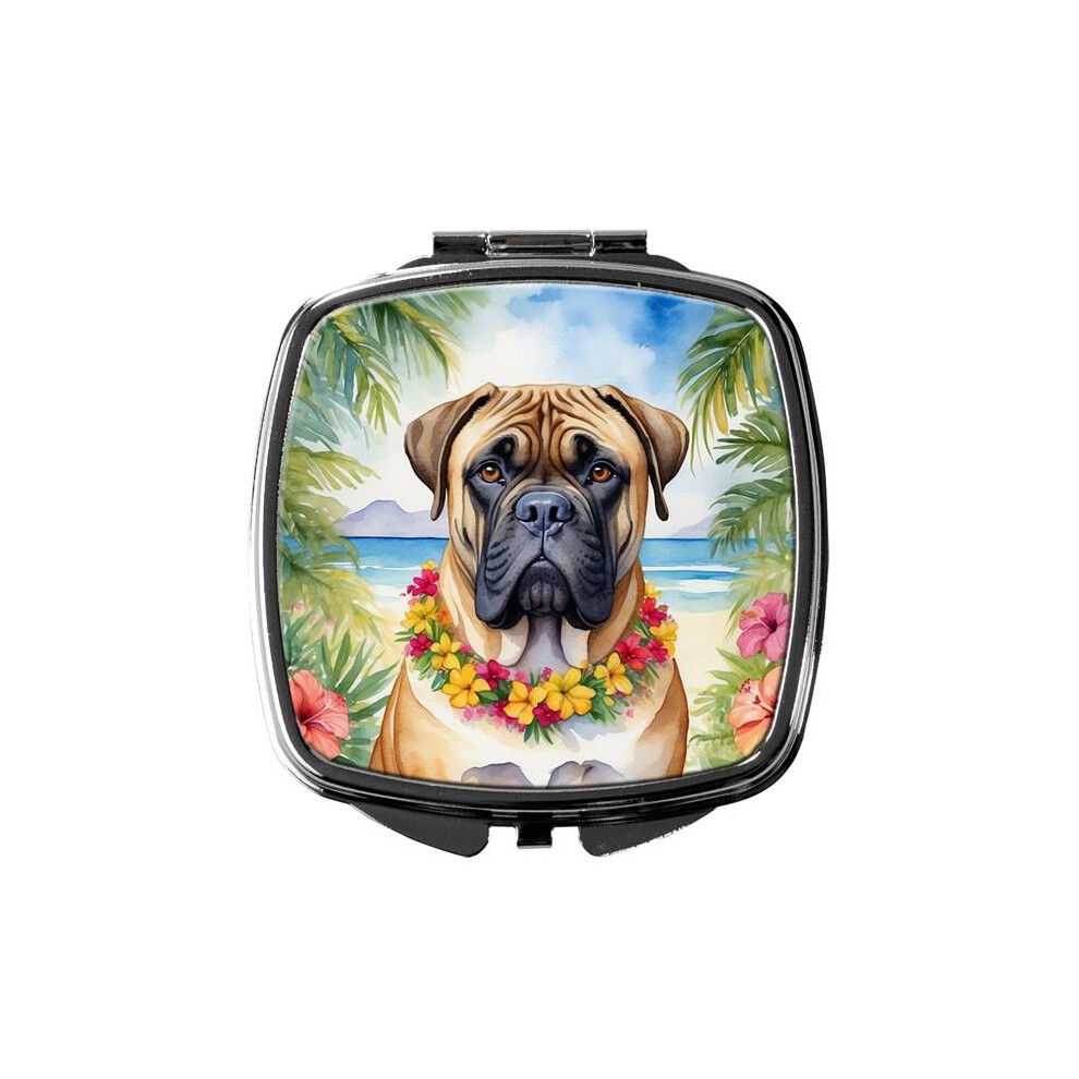 Carolines Treasures Dac6395scm 3 X 2.75 In. Bullmastiff Luau Compact Mirror
