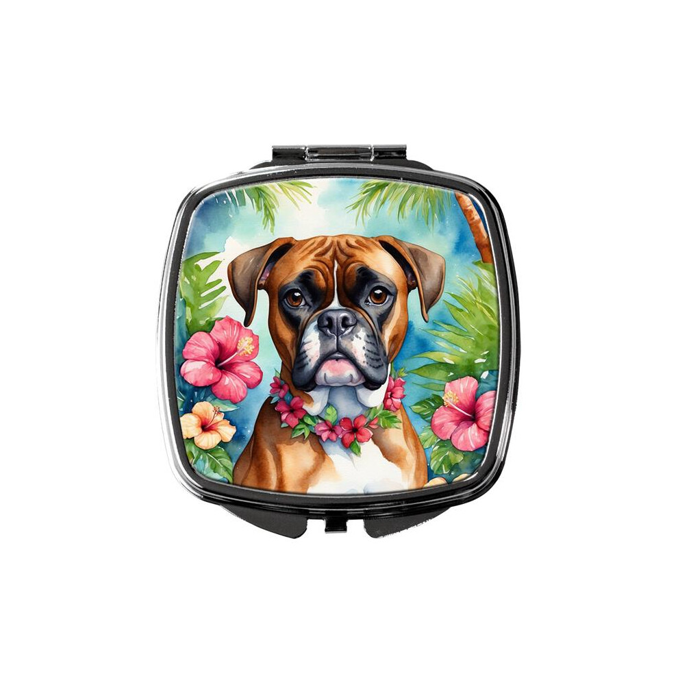 Carolines Treasures Dac6388scm 3 X 2.75 In. Boxer Luau Compact Mirror