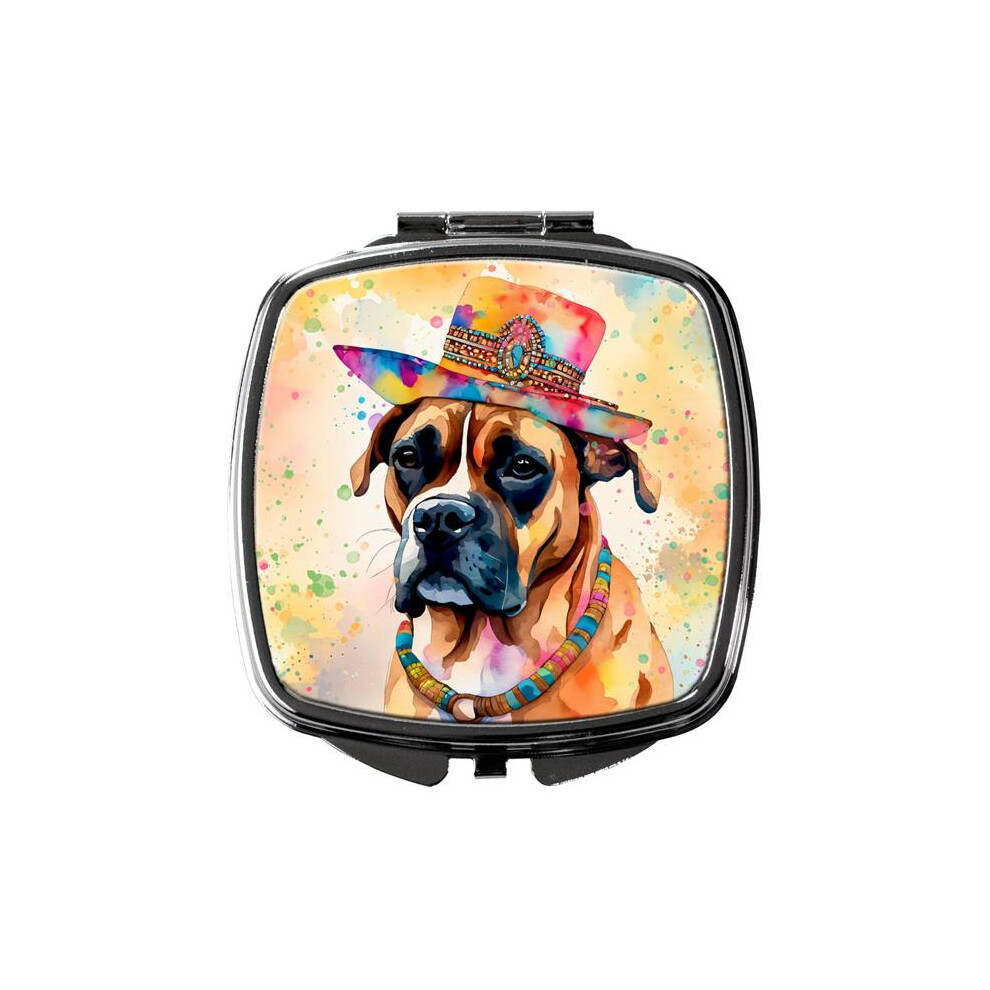 Carolines Treasures Dac2471scm 3 X 2.75 In. Boxer Hippie Dawg Compact Mirror