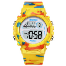(Yellow 3) Boys Girls Children Luminous Dial Kids Waterproof Digital Watch