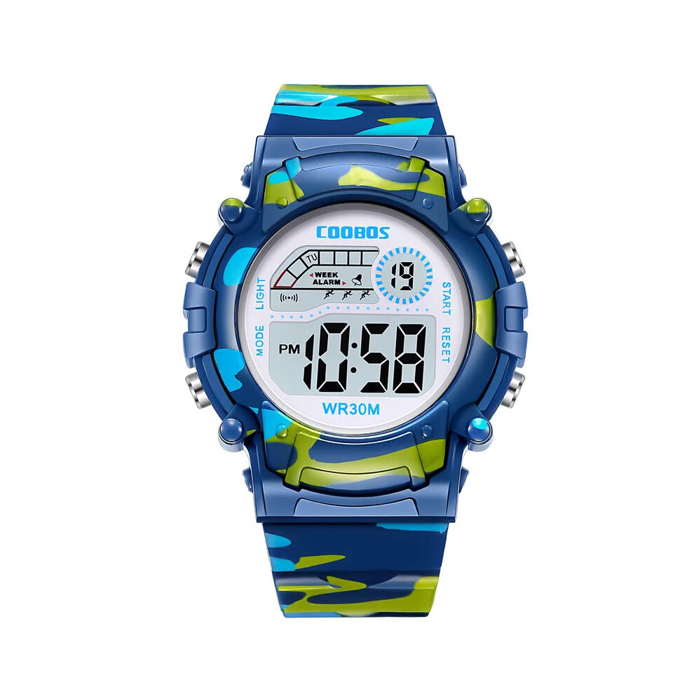 Photos - Wrist Watch  Boys Girls Children Luminous Dial Kids Waterproof Digital Watch(Blue 3)