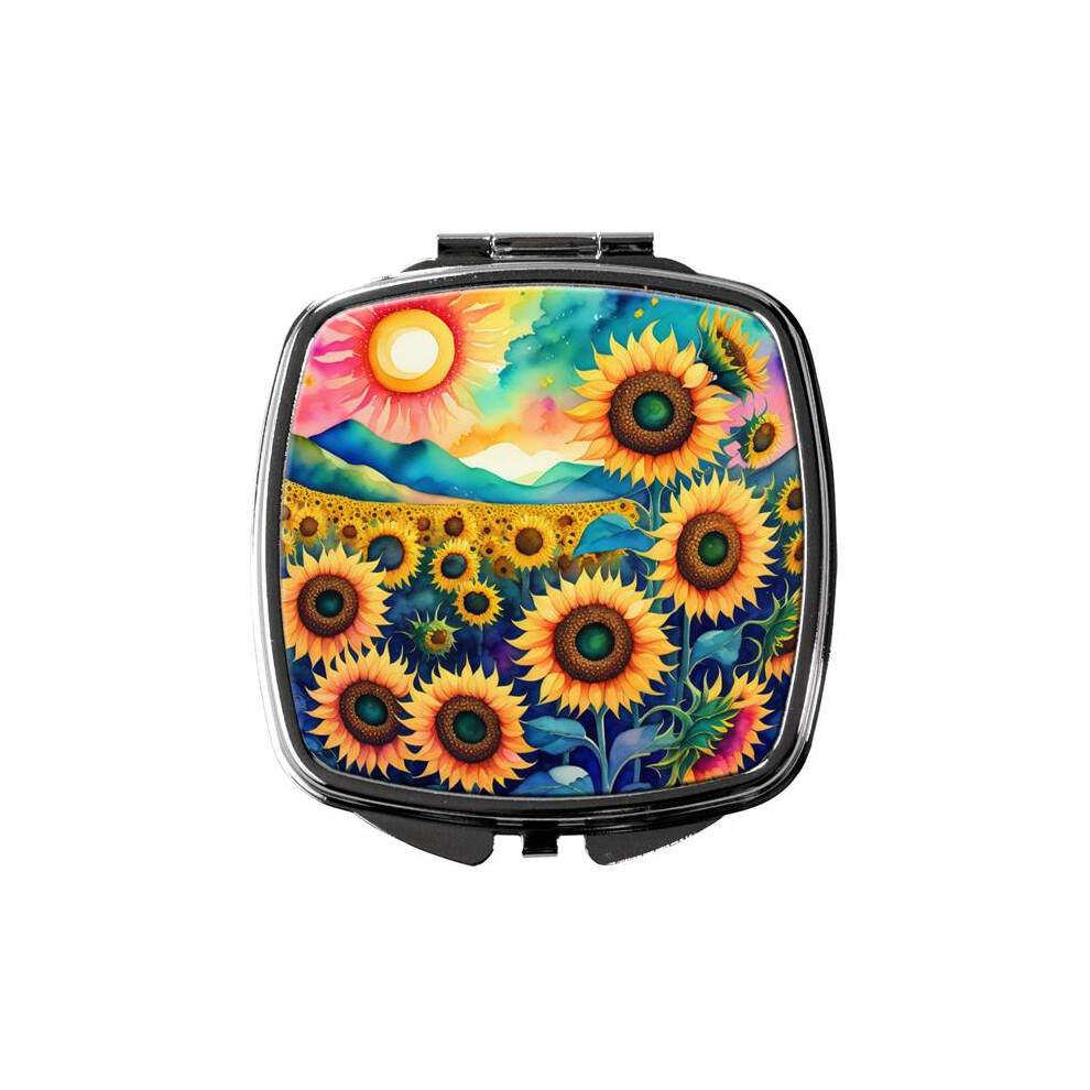 Carolines Treasures Dac1994scm 3 X 2.75 In. Colorful Sunflowers Compact Mirror