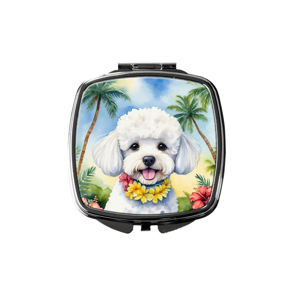Carolines Treasures Dac6373scm 3 X 2.75 In. Bichon Frise Luau Compact Mirror