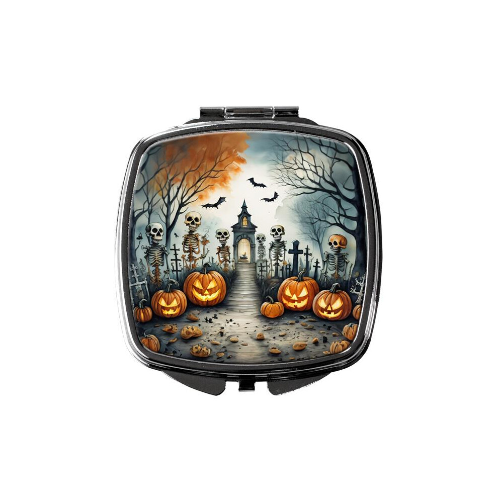 Carolines Treasures Dac2272scm 3 X 2.75 In. Skeleton Spooky Halloween Compact Mirror