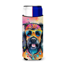 Carolines Treasures DAC2556MUK 12 oz Scottish Terrier Hippie Dawg Hugger for Ultra Slim Cans