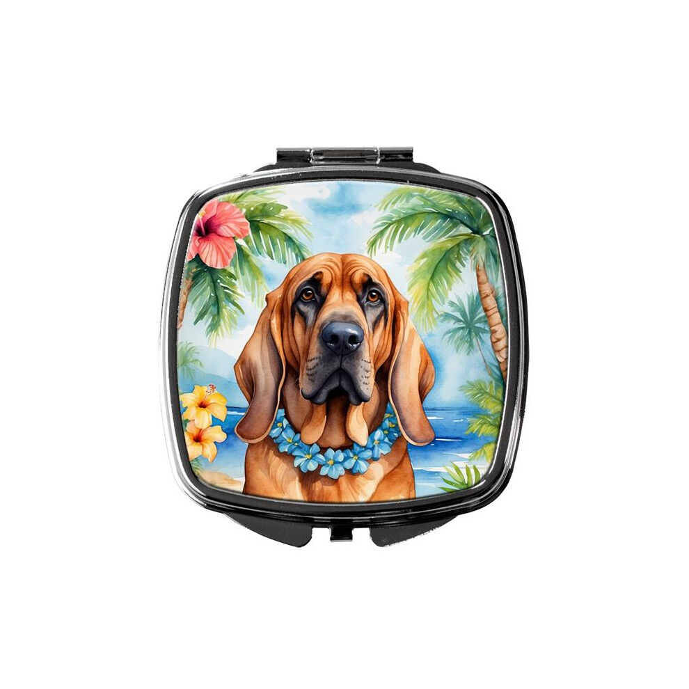 Carolines Treasures Dac6375scm 3 X 2.75 In. Bloodhound Luau Compact Mirror