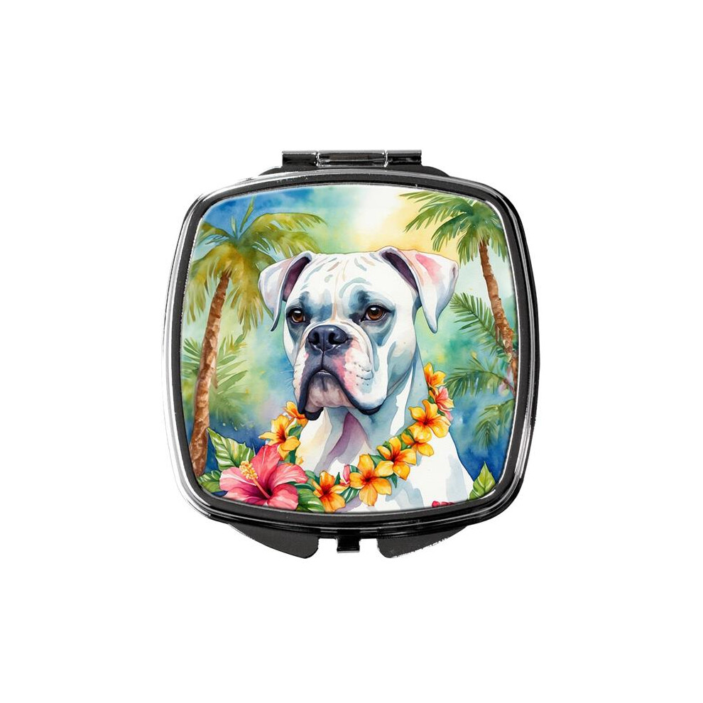 Carolines Treasures White Dac6386scm 3 X 2.75 In. Boxer Luau Compact Mirror
