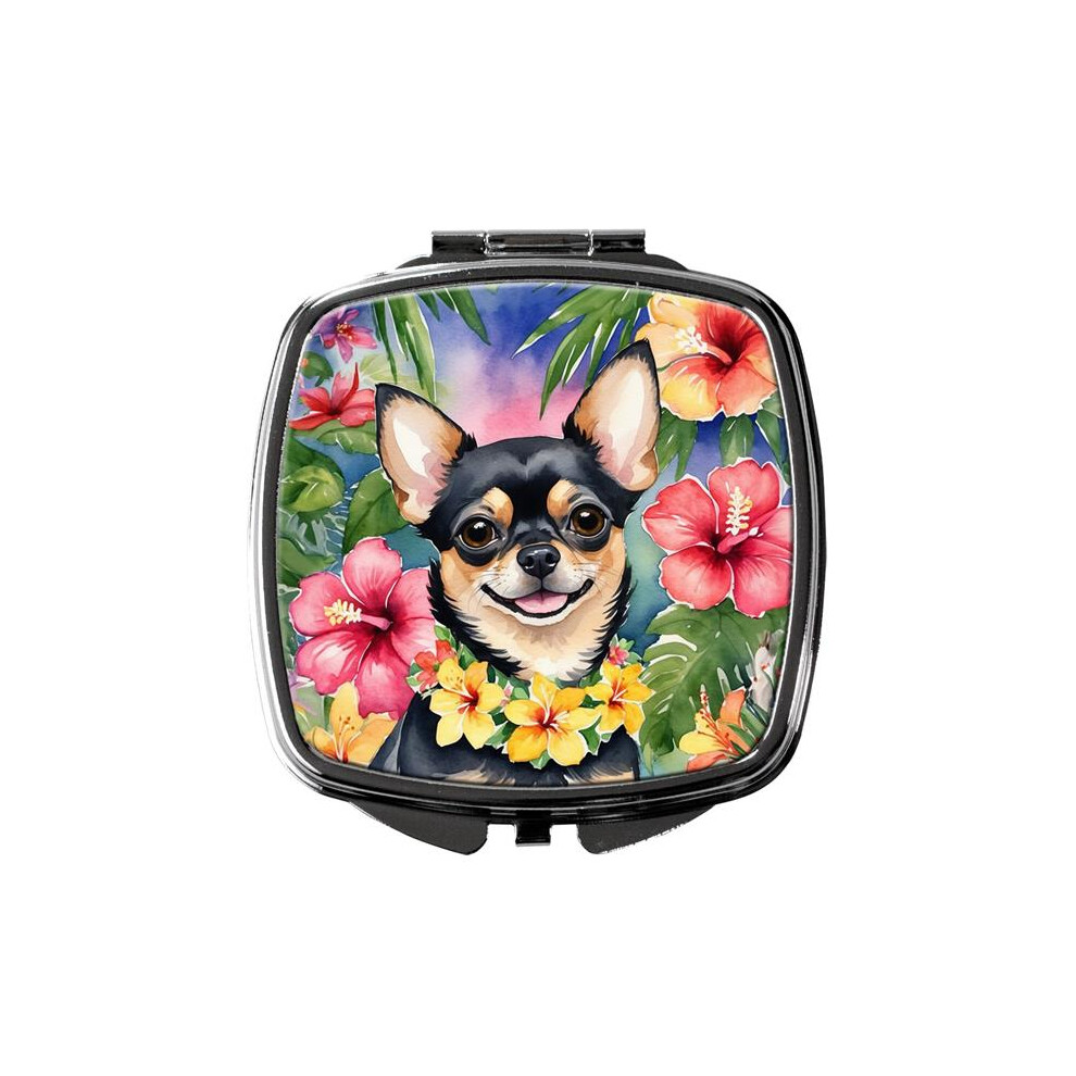Carolines Treasures Dac6405scm 3 X 2.75 In. Chihuahua Luau Compact Mirror