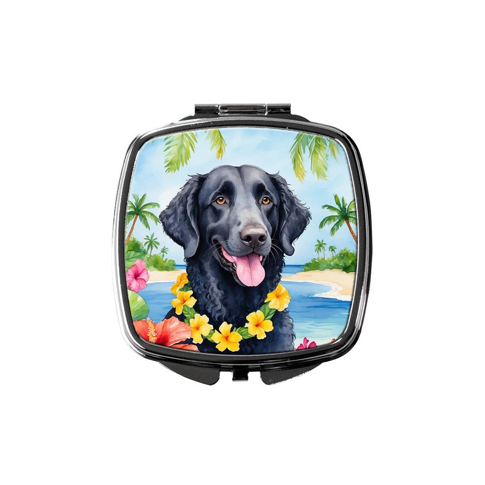 Carolines Treasures Dac6417scm 3 X 2.75 In. Curly-Coated Retriever Luau Compact Mirror