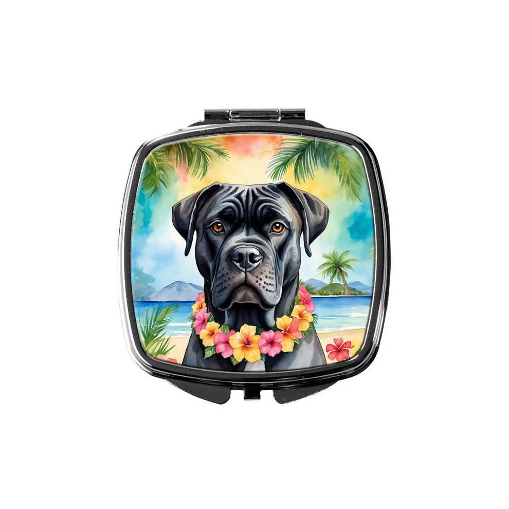 Carolines Treasures Dac6398scm 3 X 2.75 In. Cane Corso Luau Compact Mirror