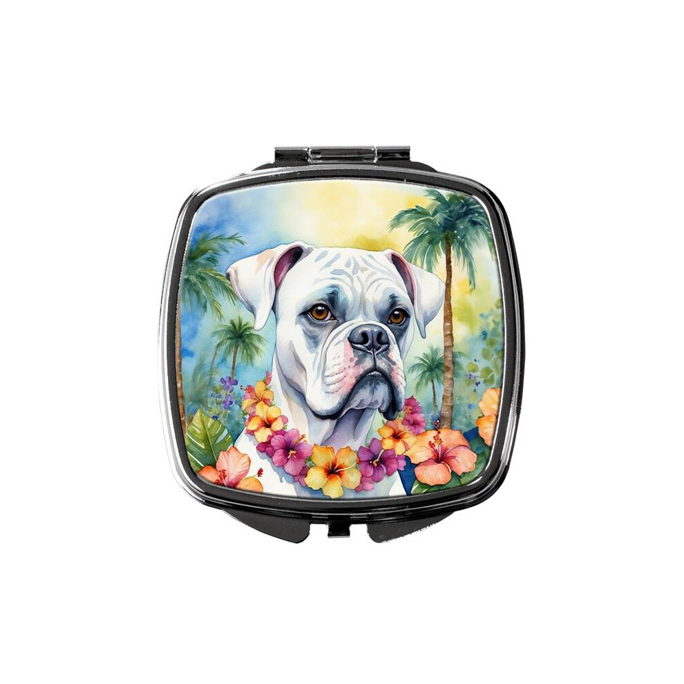 Carolines Treasures White Dac6387scm 3 X 2.75 In. Boxer Luau Compact Mirror